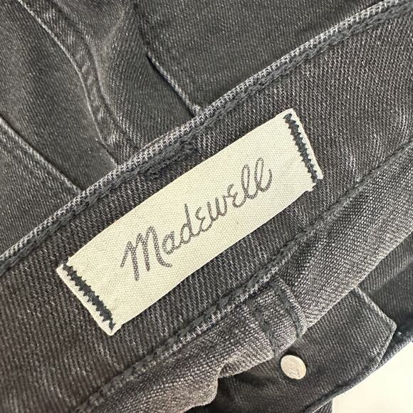 Madewell Classic Straight Jeans Lunar Wash Black High Rise Stretch Denim US 24 - Picture 14 of 16